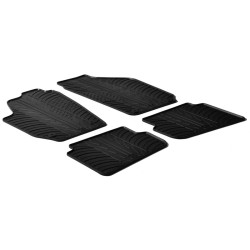 Set tapis de caoutchouc sur mesure pour Skoda Fabia II 2007-2014 (T profil 4-pièces + clips de montage)