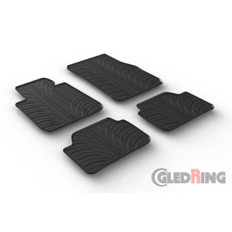 Set tapis de caoutchouc sur mesure pour BMW Série 1 F20/F1 2011-2019 (T profil 4-pièces + clips de montage) Set tapis de caoutchouc sur mesure pour BMW Série 1 F20/F1 2011-2019 (T profil 4-pièces + clips de montage)