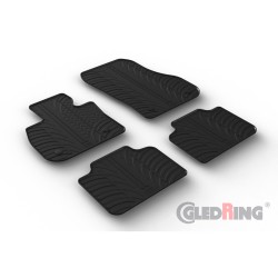 Set tapis de caoutchouc sur mesure pour BMW Série 2 (U06) Active Tourer 2021- (T profil 4-pièces + clips de montage)