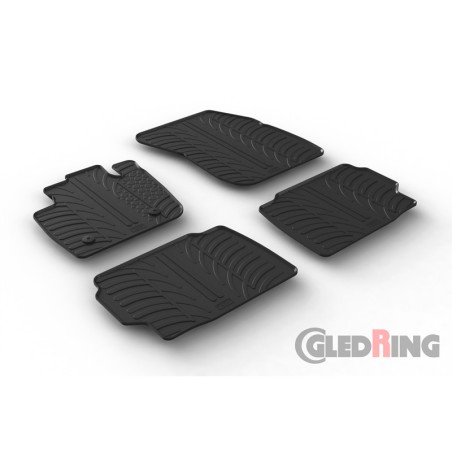 Set tapis de caoutchouc sur mesure pour Ford Mondeo 2015- (T profil 4-pièces + clips de montage) Set tapis de caoutchouc sur mesure pour Ford Mondeo 2015- (T profil 4-pièces + clips de montage)