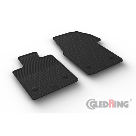 Set tapis de caoutchouc sur mesure pour Volkswagen Transporter T7 Multivan 2022- (G profil 2-pièces + clips de montage) Set tapis de caoutchouc sur mesure pour Volkswagen Transporter T7 Multivan 2022- (G profil 2-pièces + clips de montage)