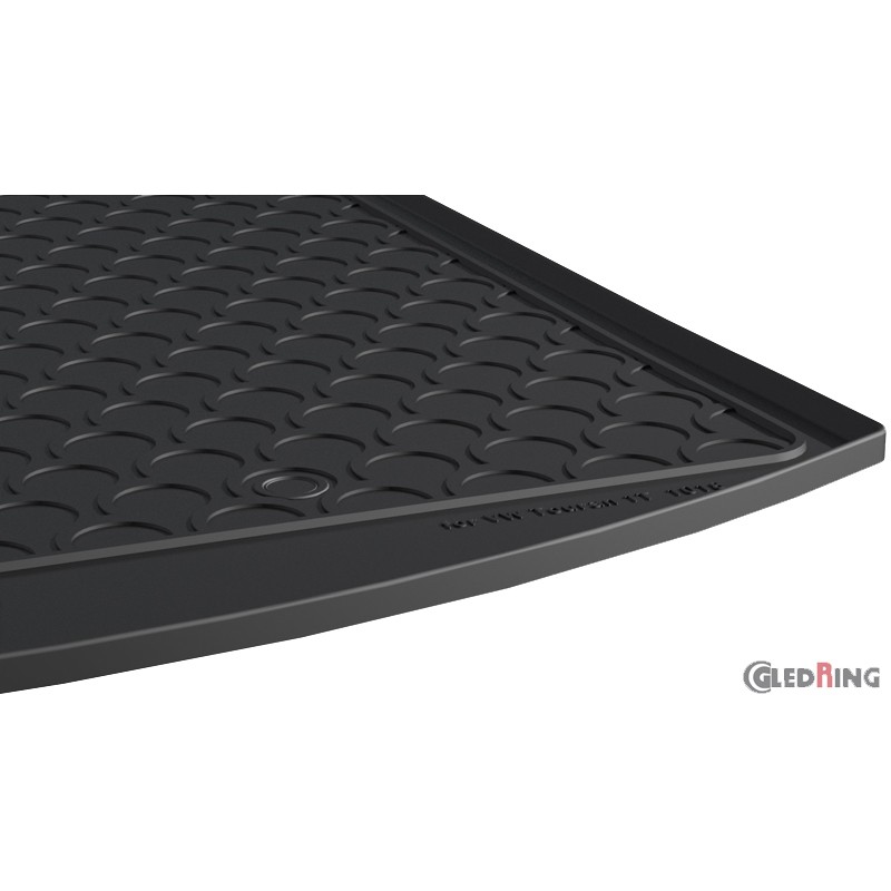 Coquille coffre-arrière Rubbasol (caoutchouc) sur mesure pour Volkswagen Touran 2003-2015 (5-personnes) (Sol en haut)
