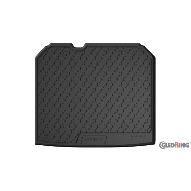 Coquille coffre-arrière Rubbasol (caoutchouc) sur mesure pour Audi Q3 2011-2018 (Sol en haut + paquet de coffre incl. filet)