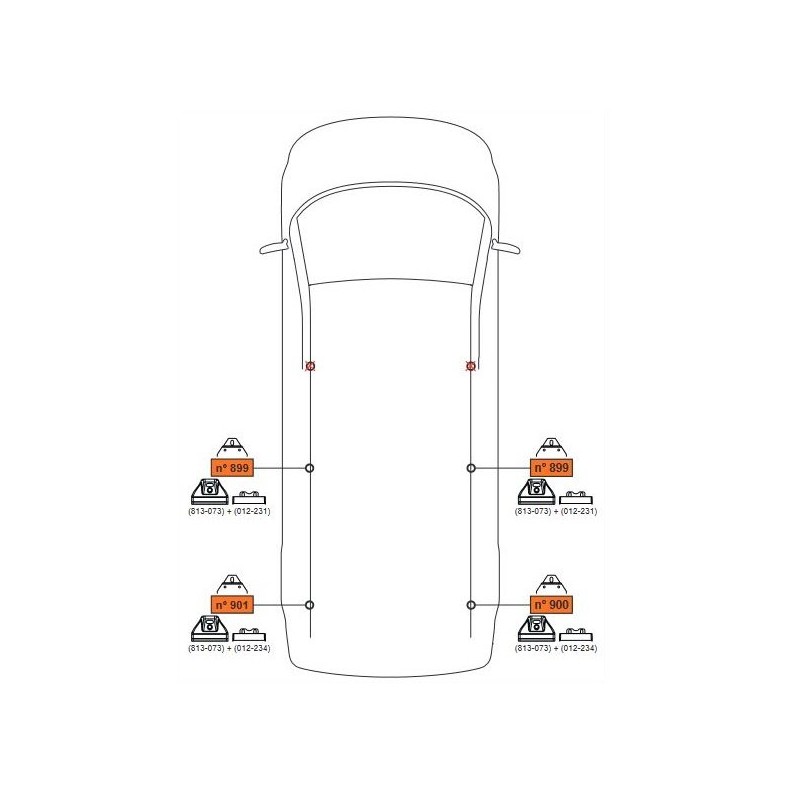 CRUZ ALU CARGO Barres de toit 2-Barres pour FORD TRANSIT CONNECT 3. GEN.