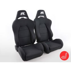 Sièges sport FK Sièges demi-coque pour voiture Set Streetfighter avec siège chauffant