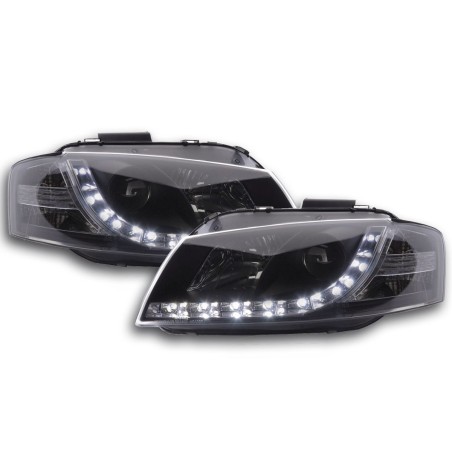 Phare Daylight LED DRL look Audi A3 type 8P 03-07 noir