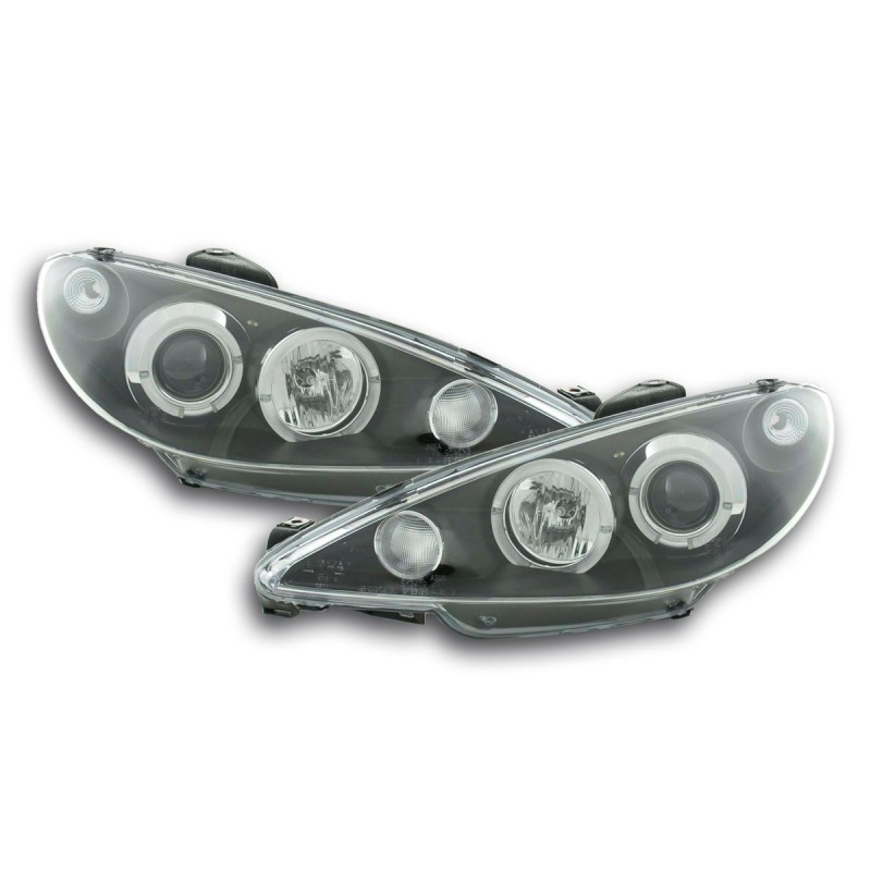 Phare avant Peugeot 206 type S16 99-02-05 noir