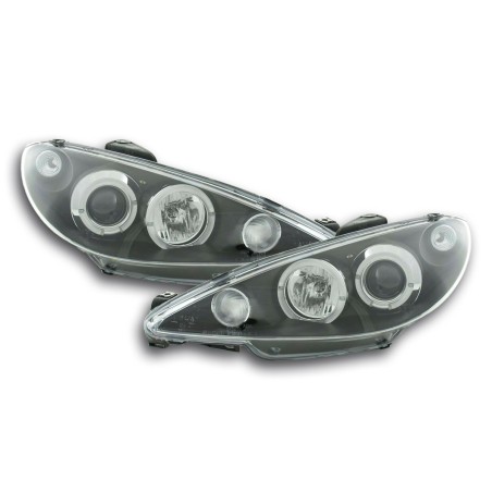 Phare avant Peugeot 206 type S16 99-02-05 noir Phare avant Peugeot 206 type S16 99-02-05 noir