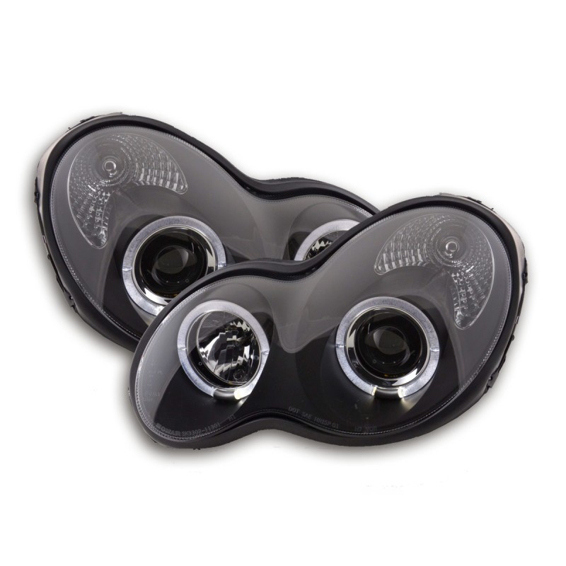 Jeu de phares Mercedes Classe C type W203 00-07 noir