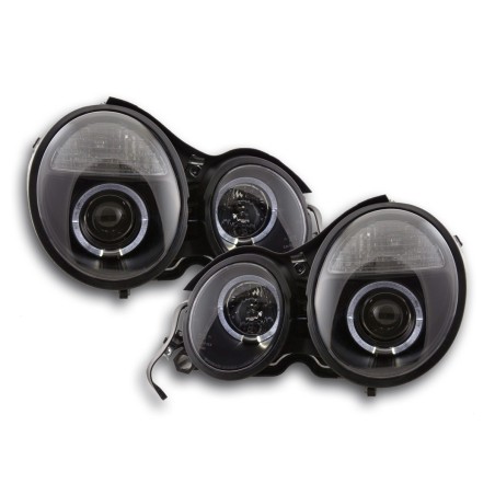 Phare Angel Eye Mercedes Classe E type W210 95-98 noir Phare Angel Eye Mercedes Classe E type W210 95-98 noir