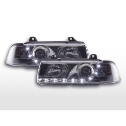 Phare Daylight LED DRL look BMW 3er Limo type E36 92-98 chrome