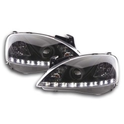 Phare Daylight LED DRL look Opel Corsa C 01-06 noir