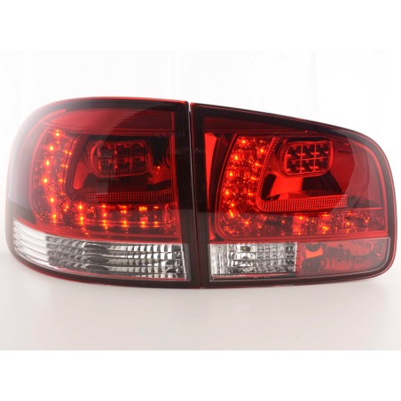 Jeu de feux arrière à LED VW Touareg type 7L 03-09 rouge / clair Jeu de feux arrière à LED VW Touareg type 7L 03-09 rouge / clair