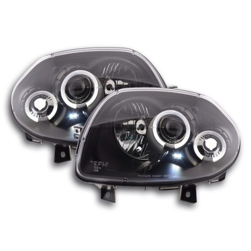 Phare avant Renault Clio type B 98-01 noir