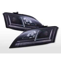 Phares diurnes avec feux diurnes à LED Audi TT (8J) 2006-2009 noir