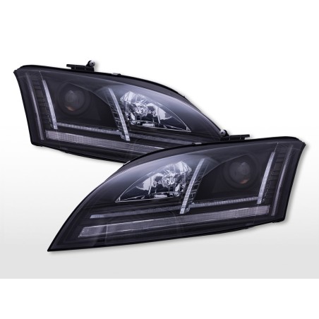 Phares diurnes avec feux diurnes à LED Audi TT (8J) 2006-2009 noir