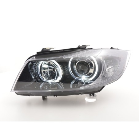 Phare Angel eye LED BMW Série 3 E90 / E91 2005-2011 noir Phare Angel eye LED BMW Série 3 E90 / E91 2005-2011 noir