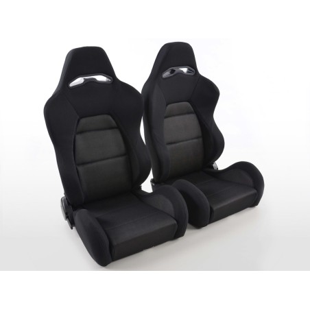 Sièges sport FK demi-sièges baquets Set Edition 3 tissu noir Sièges sport FK demi-sièges baquets Set Edition 3 tissu noir