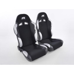 Sièges sport FK Sièges demi-coque auto Set Spacelook carbone au look sport automobile