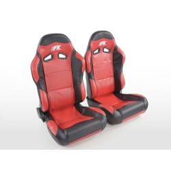 Sièges sport FK Sièges demi-coque auto Set Spacelook carbone au look sport automobile