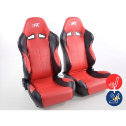 Sièges sport FK Sièges auto demi-coque Set Comfort avec siège chauffant + fonction massage