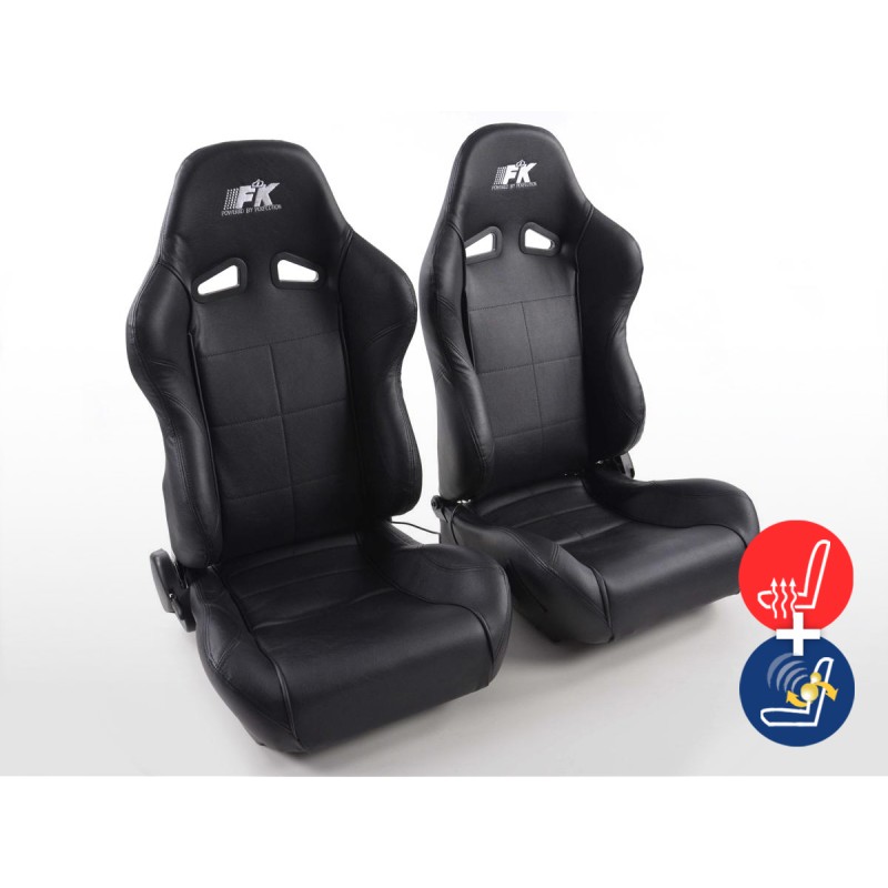 Sièges sport FK Sièges auto demi-coque Set Comfort avec siège chauffant + fonction massage