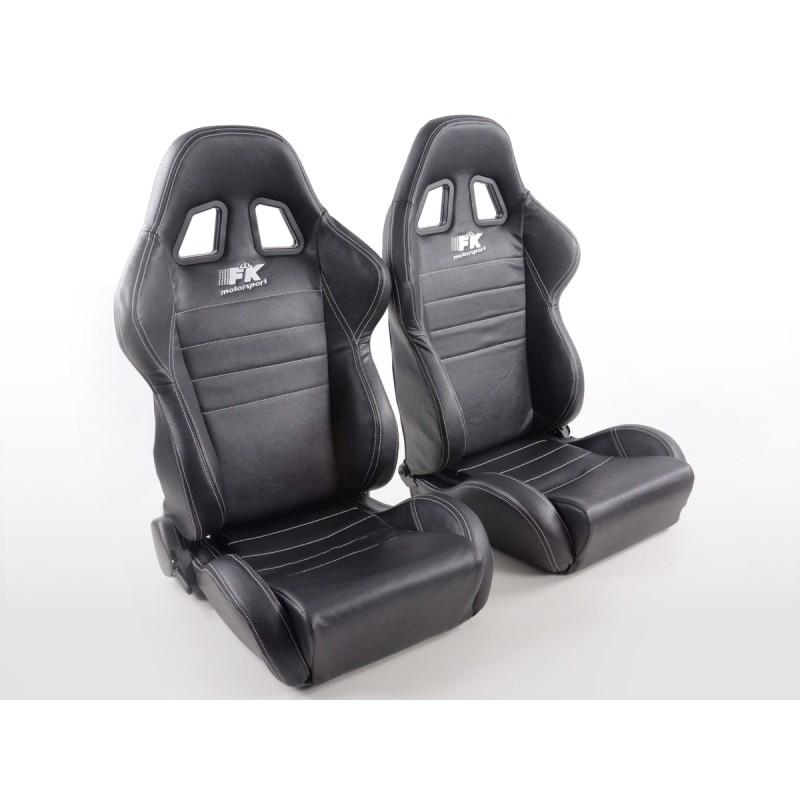 Sièges sport FK Sièges demi-coque auto Set Sacramento au look sport automobile