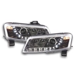 Phare Daylight à LED DRL look Fiat Stilo 3 portes. Type 192 01-07 chromé