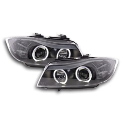 Jeu de phares BMW Série 3 type E90 / E91 05-08 noir