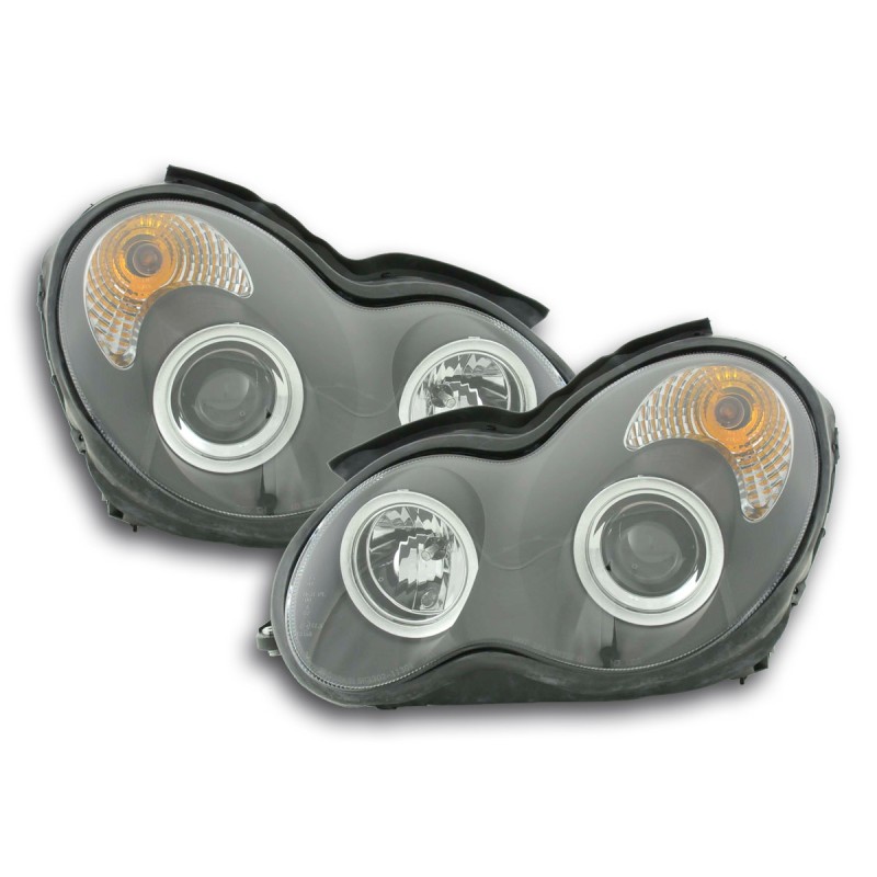 Jeu de phares Mercedes Classe C type W203 00-07 noir