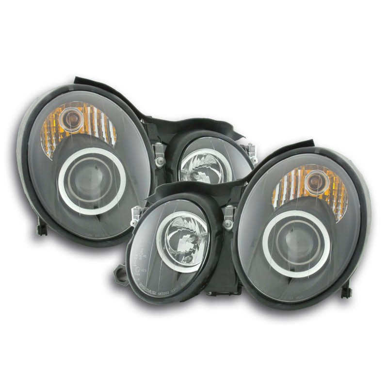 Jeu de phares Mercedes CLK type W208 98-02 noir