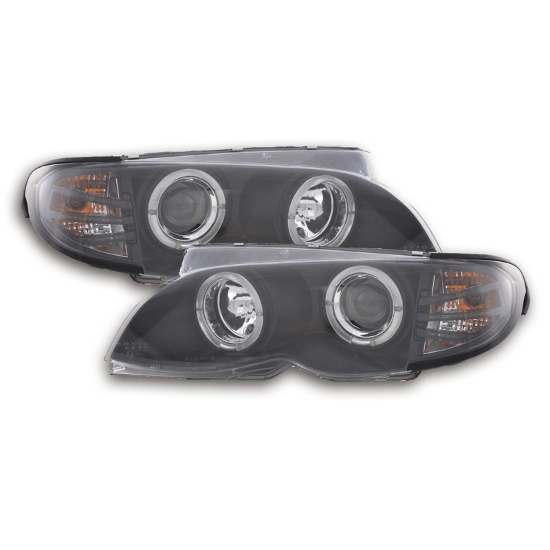 Phare avant BMW Série 3 E46 Limo / Touring 02-05 noir