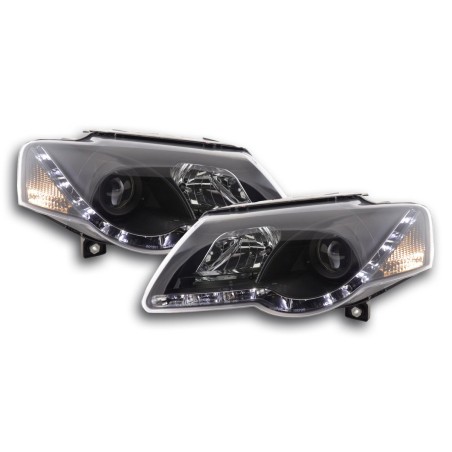 Phare Daylight LED look DRL VW Passat type 3C 05- noir pour conduite à droite Phare Daylight LED look DRL VW Passat type 3C 05- noir pour conduite à droite