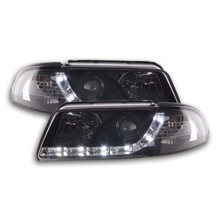 Phare Daylight LED DRL look Audi A4 type B5 99-01 noir Phare Daylight LED DRL look Audi A4 type B5 99-01 noir