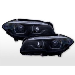 Phares pour BMW Série 5 E60 / E61 03-07 noir
