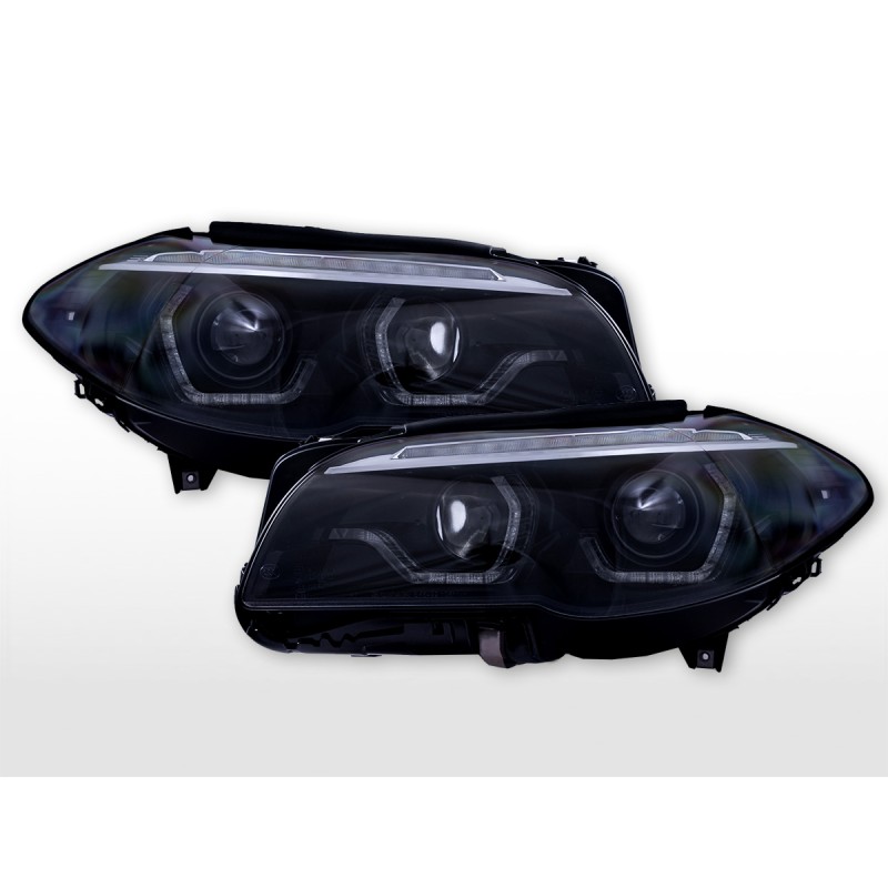 Phares pour BMW Série 5 E60 / E61 03-07 noir