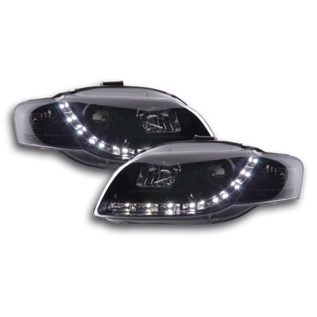 Phare Daylight LED DRL look Audi A4 type 8E 04-08 noir