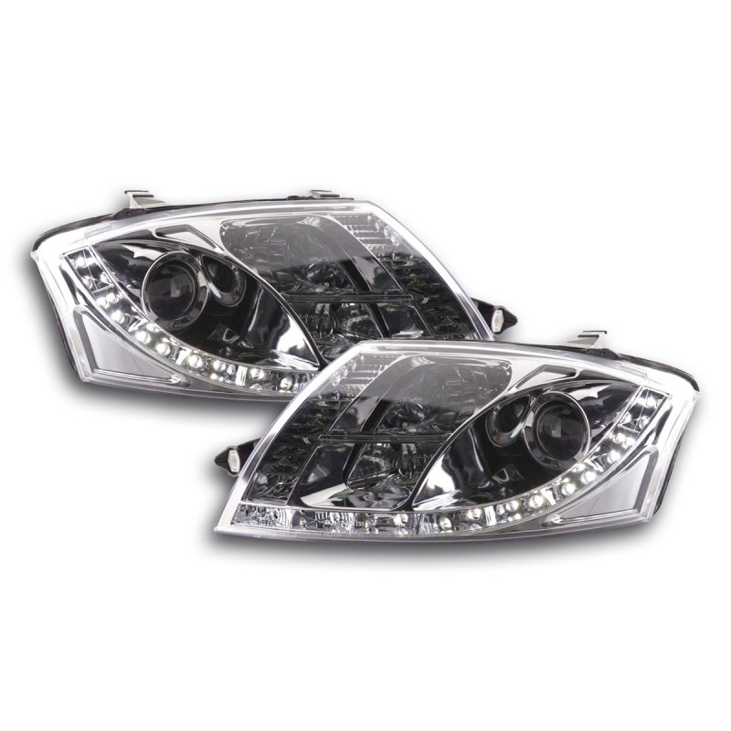 Phare Daylight LED DRL look Audi TT type 8N 99-06 chrome