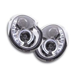 Phare Daylight LED DRL look Mini Cooper type R50 01-06 chrome