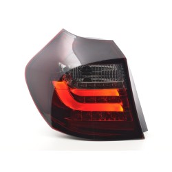 Jeu de feux arrière à LED BMW Série 1 E87 / E81 3/5 portes. 07-11 rouge / noir