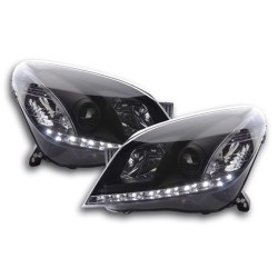 Phare Daylight LED DRL look Opel Astra H noir