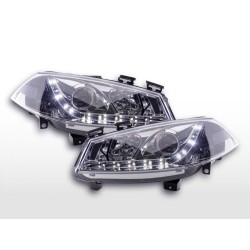 Phare Daylight LED DRL look Ford Fiesta type MK6 03-07 chrome