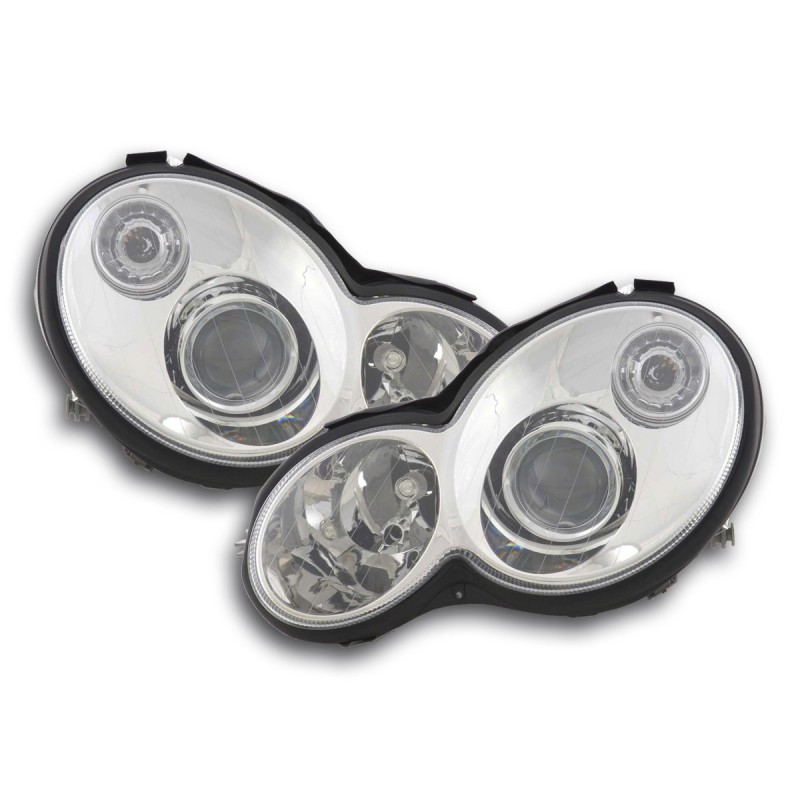 Phares avant Mercedes Classe C coupé sport type W203 chrome