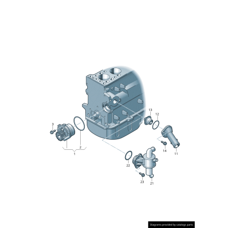 Adaptateur - Pièces d'origine VW/Audi 03L121114B Adaptateur - Pièces d'origine VW/Audi 03L121114B