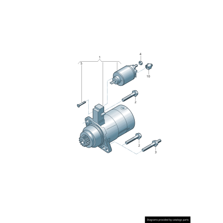 Moteur de démarrage - Pièces d'origine VW/Audi 02M911024R Moteur de démarrage - Pièces d'origine VW/Audi 02M911024R