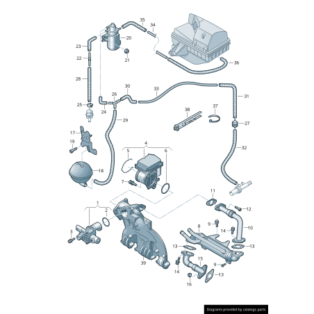 Refroidisseur de moteur - Pièces d'origine VW/Audi 038131513S Refroidisseur de moteur - Pièces d'origine VW/Audi 038131513S