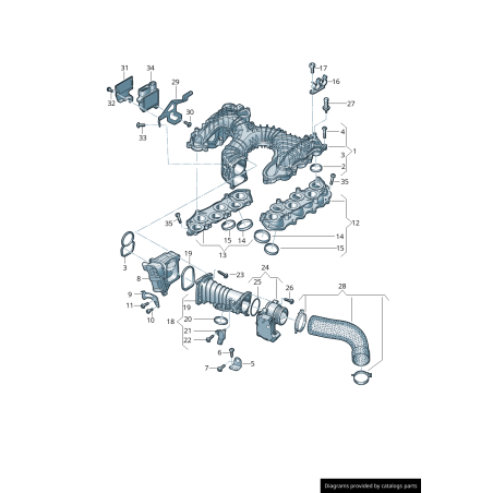 Joint d'étanchéité - Pièces d'origine VW/Audi 059129796J Joint d'étanchéité - Pièces d'origine VW/Audi 059129796J