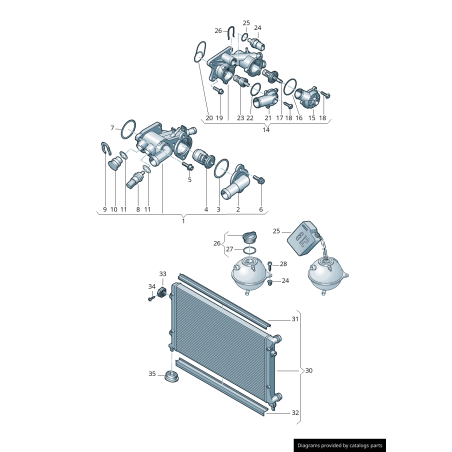 Couverture - Pièces d'origine VW/Audi 03C121118D