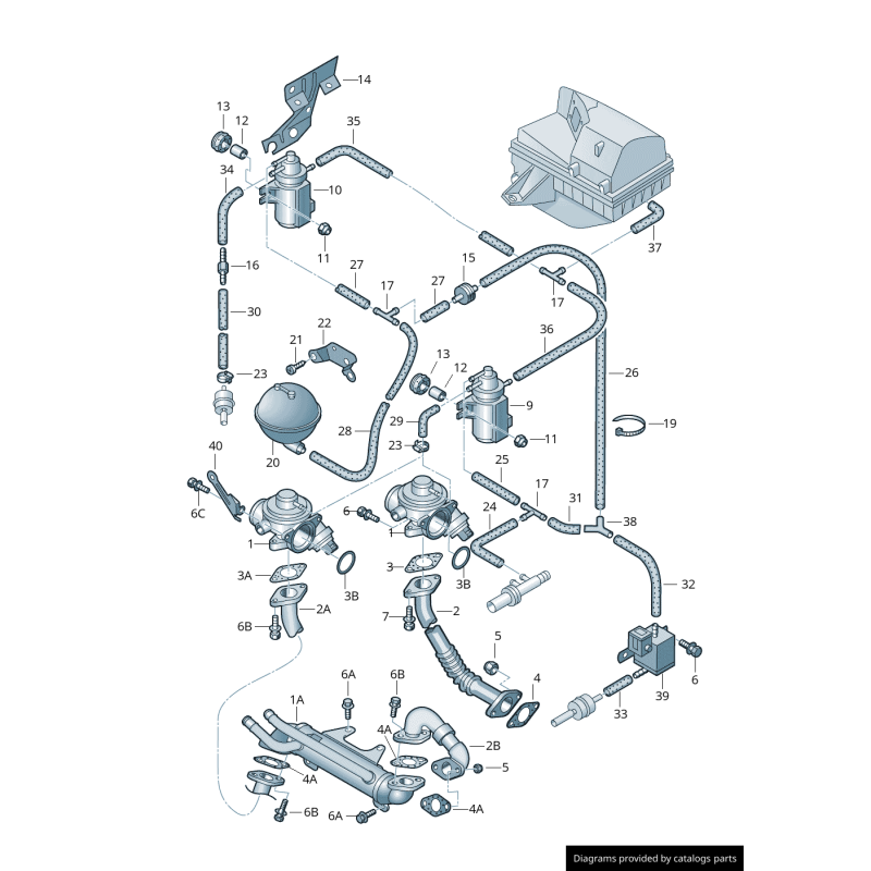 Valve de contrôle de vide - Pièces d'origine VW/Audi 046905291A Valve de contrôle de vide - Pièces d'origine VW/Audi 046905291A