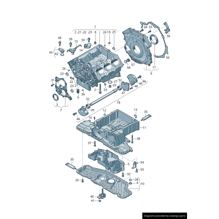 Valve de contrôle d'huile - Pièces d'origine VW/Audi 059115243B Valve de contrôle d'huile - Pièces d'origine VW/Audi 059115243B